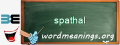 WordMeaning blackboard for spathal